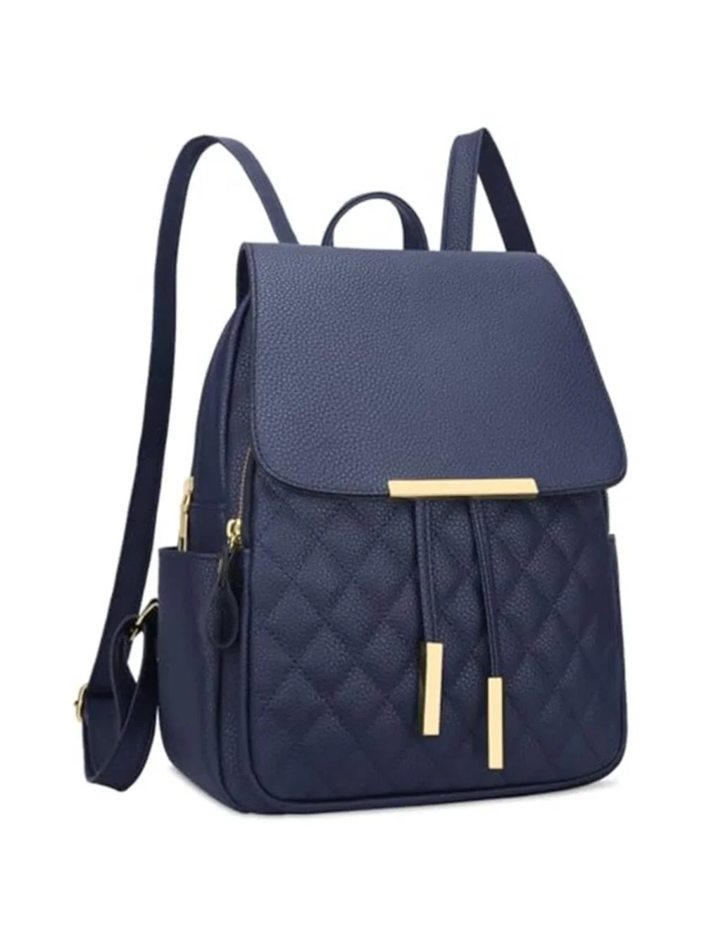 Quilted Trendy Leather Backpack Purse for Women and Ladies Shoulder